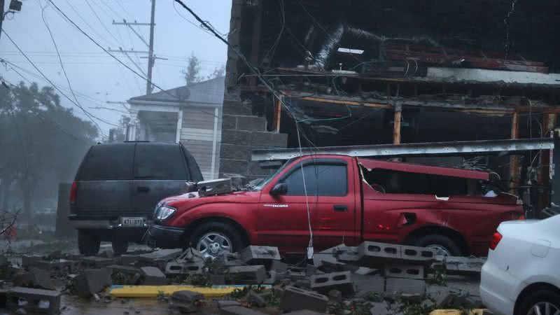 Destruição em Louisiana após passagem do furacão - Getty Images