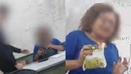 Aluno entrega esponja de aço para professora negra no DF - Reprodução/Vídeo