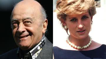 Mohamed Al-Fayed (à esqu.) e a princesa Diana (à dir.) - Getty Images e Parfjonov