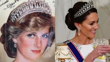 Diana e Kate Middleton com a mesma tiara - Getty Images