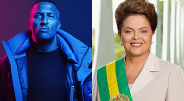 Mano Brown (à esqu.) e Dilma (à dir.) - Divulgação