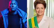 Mano Brown (à esqu.) e Dilma (à dir.) - Divulgação