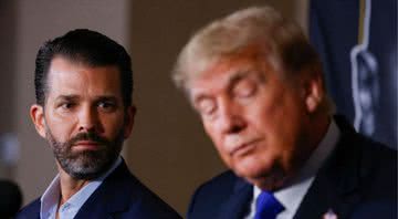 Donald Trump Jr. e o pai, Donald Trump, ex-presidente dos EUA - Getty Images