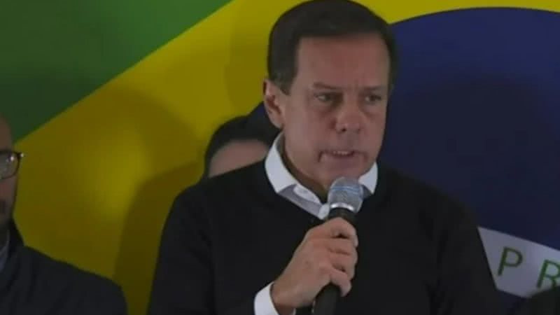 Doria durante o discurso - Divulgação/Vídeo