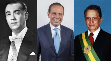 Em ordem: Juscelino Kubitschek, João Doria e FHC - Fundação FHC, Arquivo Nacional e Governo do Estado de São Paulo