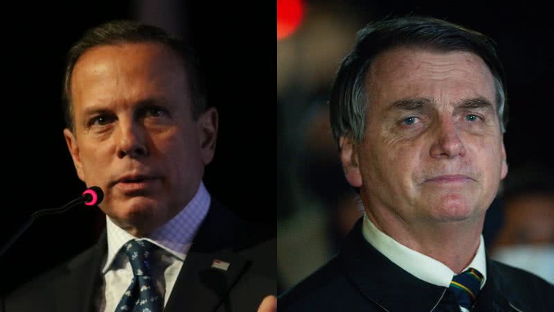 João Doria (à esqu.) e Bolsonaro (à dir.) - Divulgação/ Rovena Rosa/ Agência Brasil e Getty Images