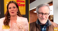 A atriz Drew Barrymore conversando com o diretor Steven Spielberg - Divulgação/ YouTube/ The Drew Barrymore Show