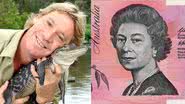 Montagem de Steve Irwin com cédula contendo rosto de Elizabeth II - Reserve Bank of Australia / Getty Images