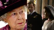 A rainha Elizabeth II em 2010 - Getty Images e Divulgação/Netflix