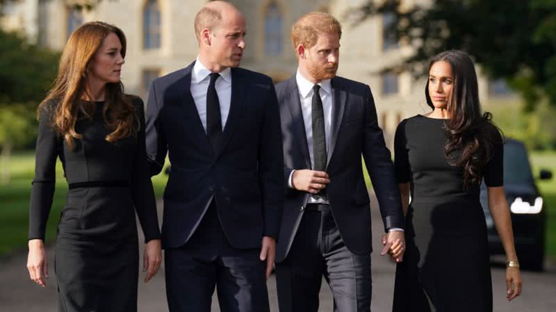 Kate Middleton, príncipe William, Meghan Markle e príncipe Harry - Getty Images