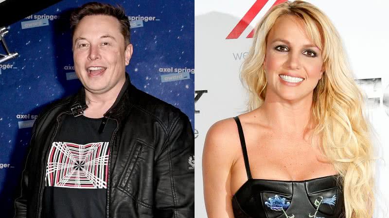 Elon Musk (esq.) e Britney Spears (dir.) em montagem - Getty Images