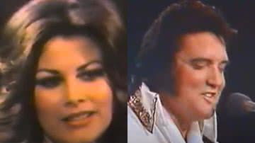 Ginger Alden em entrevista e Elvis Presley em último show - Divulgação/Youtube /  Elvis 100% - Still Rockin'! / rosi kalau