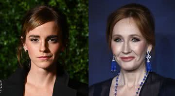 A atriz Emma Watson e a autora J.K. Rowling - Getty Images