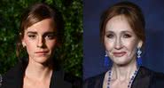 A atriz Emma Watson e a autora J.K. Rowling - Getty Images