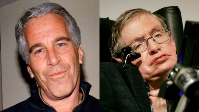 Jeffrey Epstein e Stephen Hawking - Divulgação/Getty Images