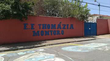 Fachada da escola Thomazia Montoro - Reprodução / Vídeo