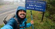 O mochileiro encontrou muita chuva e estradas com buracos - Divulgação