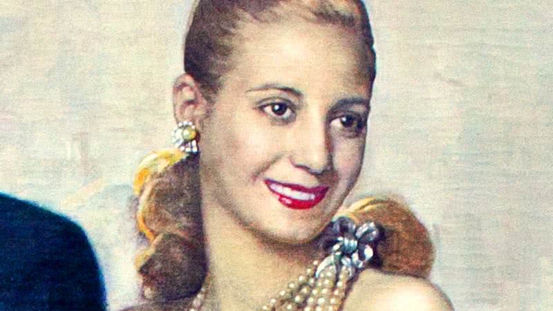 Pintura retrata Evita, primeira-dama da Argentina - Domínio Público