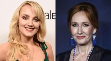 A atriz Evanna Lynch e a autora J.K. Rowling - Getty Images