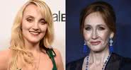 A atriz Evanna Lynch e a autora J.K. Rowling - Getty Images