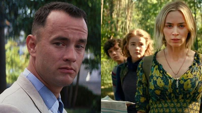 Cenas de ‘Forrest Gump’ e ‘Um lugar silencioso’ - Divulgação/Paramount Pictures