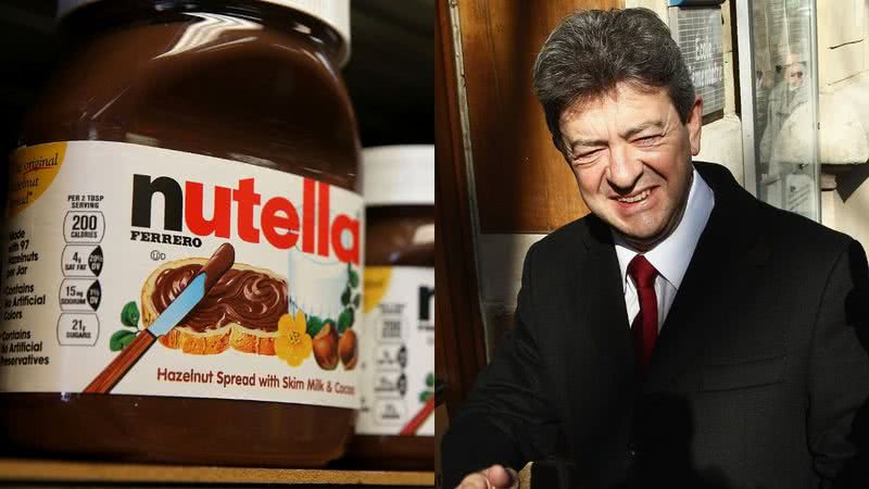 Embalagem de Nutella e Jean-Luc Mélenchon em montagem - Getty Images