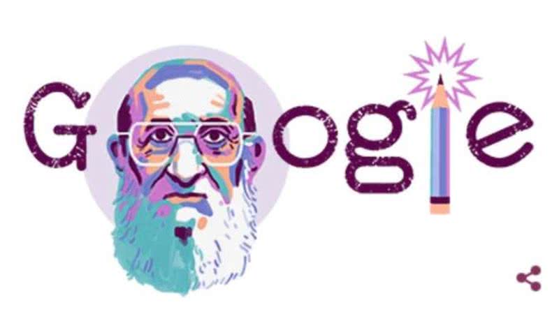 O doodle que homenageia Freire - Divulgação/Google