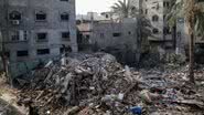 Rastros das explosões em Gaza - Getty Images