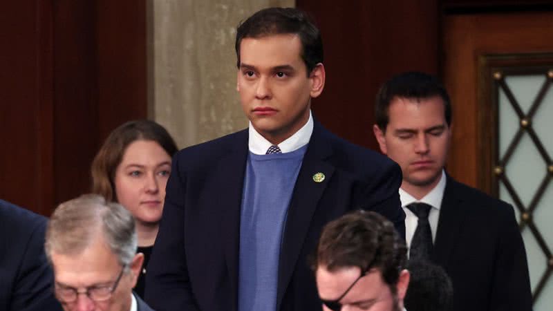 O deputado filho de brasileiros, George Santos - Win McNamee/Getty