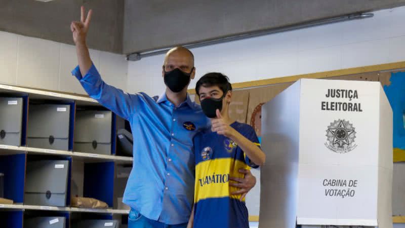 Bruno Covas e seu filho Tomás - Getty Images