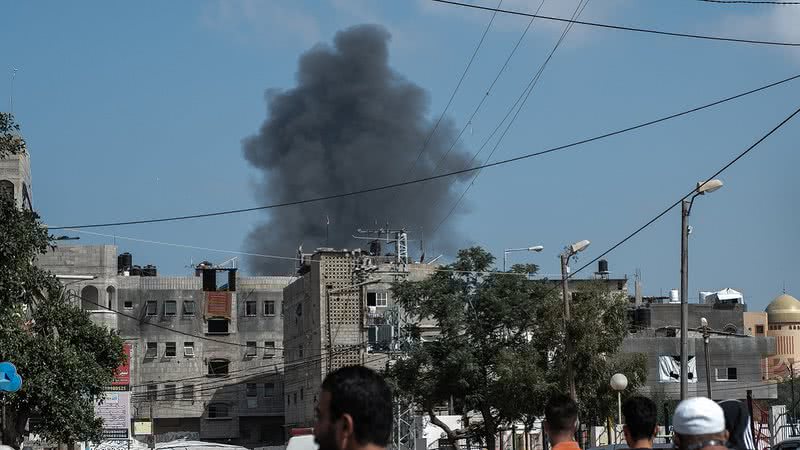 Bombardeio feito à Faixa de Gaza - Getty Images