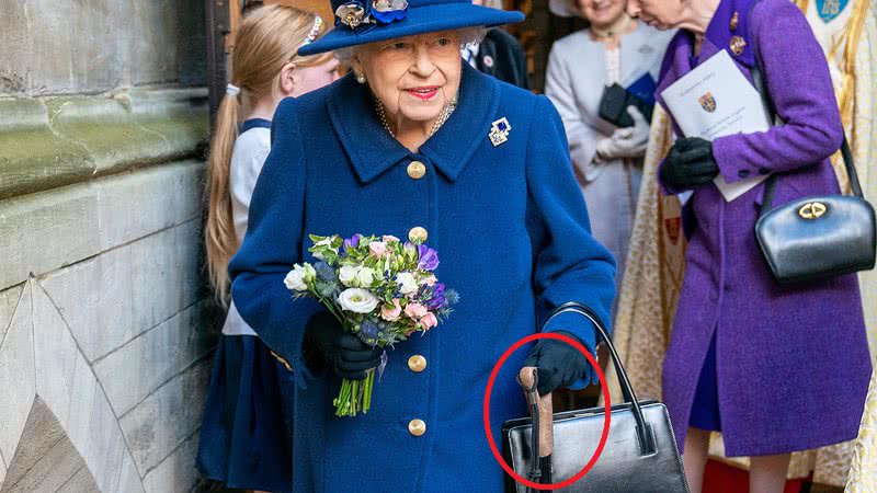 Em outubro passado, em cerimônia realizada na Abadia de Westminster, Elizabeth II apareceu usando uma bengala - Getty Images