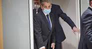 O ex-presidente Nicolas Sarkozy chegando ao tribunal de Paris - Getty Images