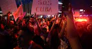 Fotografia das manifestações ocorridas em julho de 2021 - Getty Images