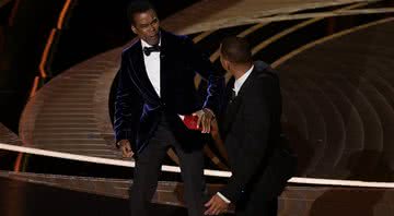 Cena após Will Smith dar um tapa em Chris Rock - Getty Images