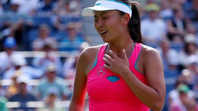 Peng Shuai durante partida - Getty Images