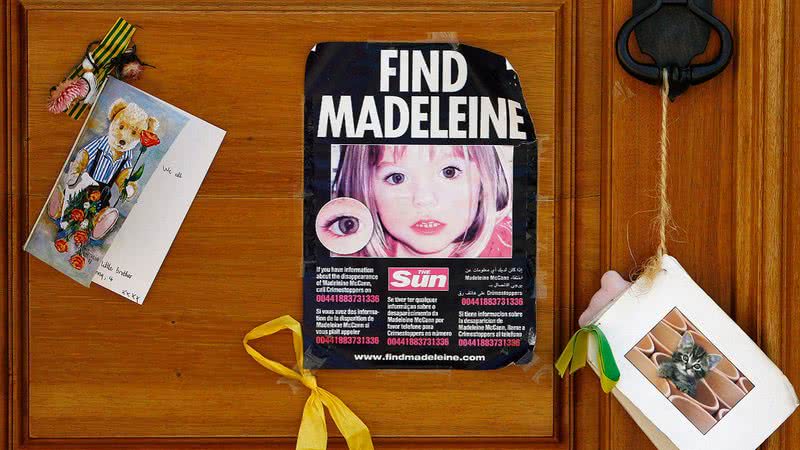 Cartaz sobre o desaparecimento de Madeleine McCann - Getty Images