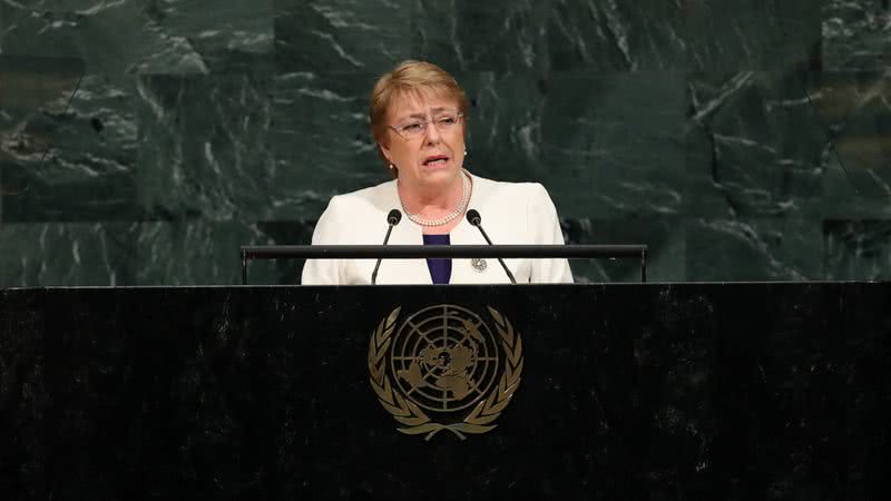 Michelle Bachelet durante discurso - Getty Images