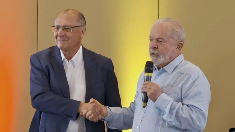 Alckmin e Lula em reunião entre diretorias do PSB e PT - Divulgação/ Reprodução/GloboNews