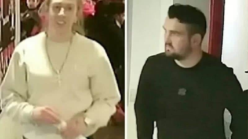 O casal que não pagou a conta do restaurante no Reino Unido - Divulgação/Departamento de Polícia de Wiltshire