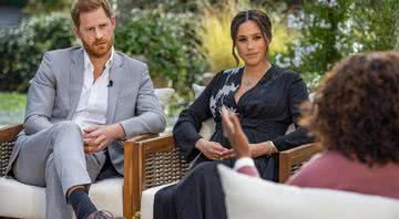 Harry e Meghan em entrevista com Oprah - Divulgação/NBC News