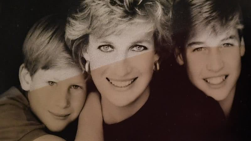 Princesa Diana com seus filhos, Harry e William - Getty Images