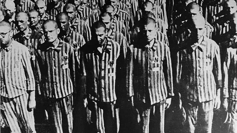 Vítimas do campo de concentração de Buchenwald em foto de 1941 - Museu Memorial do Holocausto dos Estados Unidos