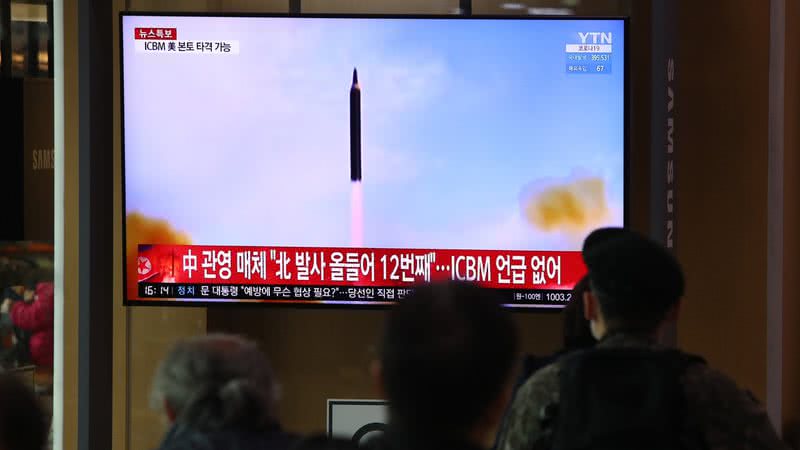 Lançamento de míssil norte-coreano no mês passado - Getty Images