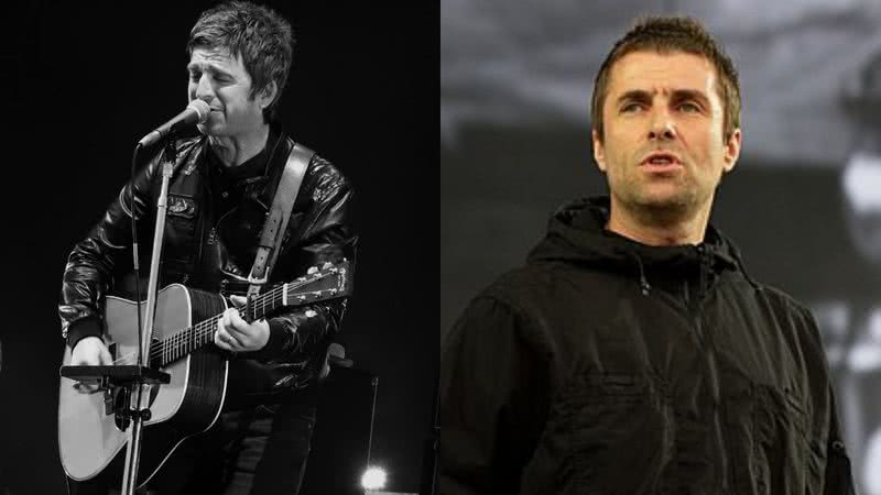 Montagem mostrando fotografias recentes de Noel Gallagher (à esq) e Liam Gallagher (à dir) - Wikimedia Commons