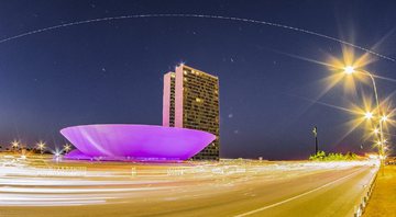 A ISS passando pelos céus de Brasília - Divulgação/Leonardo Caldas