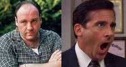 James Gandolfini quase substituiu Steve Carell em The Office - Divulgação/HBO e NBC