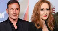 O ator Jason Isaacs e a escritora J.K Rowling - Getty Images