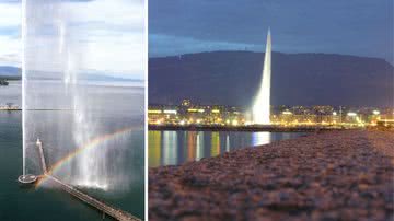 Fotografias da Jet d'Eau - Divulgação/ Wikimedia Commons/ Licença Livre