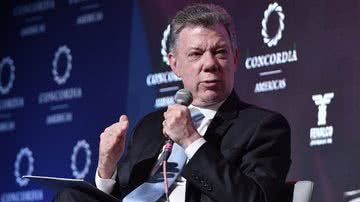 Fotografia de Juan Manuel Santos em 2018 - Getty Images